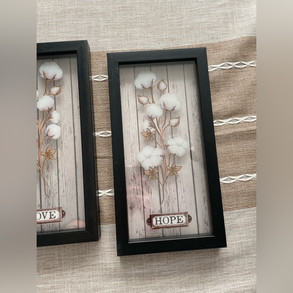 Art Mates, Set of 2 wall decor “ Love” and “Hope”. 7.25” x 14”. Black frame - Picture 3 of 8
